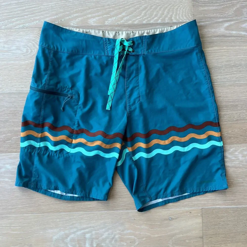 Patagonia Men's Stretch Planing Swim Trunks Board Shorts sz 34